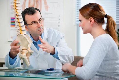 omurganın osteokondrozu için bir doktora danışma